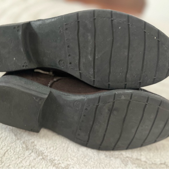 Suede combat leather booties 8 - Picture 7 of 8